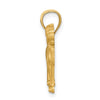 14K Satin Diamond-cut Boxer Dog Pendant
