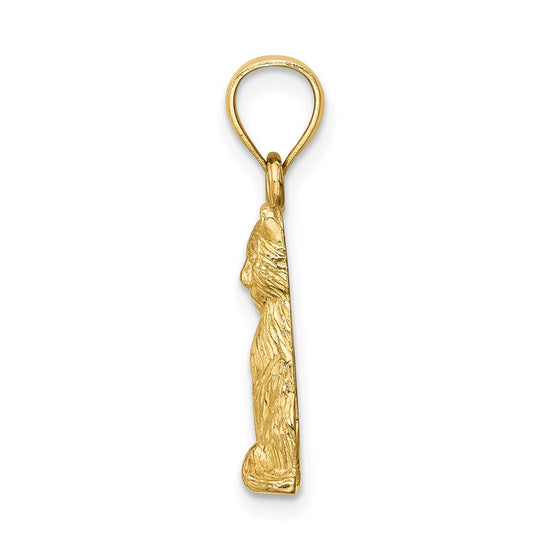 14K Cat Pendant