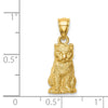 14K Cat Pendant