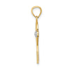14K and White Rhodium Tennis Racquet and Ball Pendant
