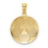14K Domed Soccer Ball Pendant