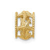 14K Polished Starfish Barrel Slide