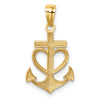 14K Anchor with Heart Pendant