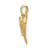 14K Diamond-cut Heart with Cross Chain Slide