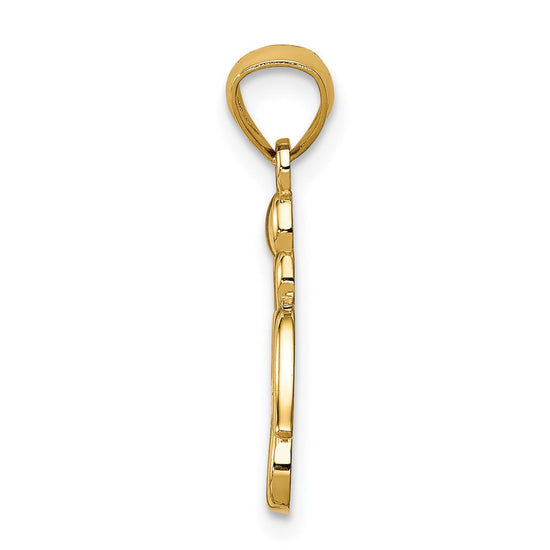 14K Cut-out Angel Pendant
