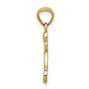 14K Cut-out Angel Pendant