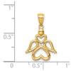 14K Cut-out Angel Pendant