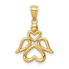 14K Cut-out Angel Pendant