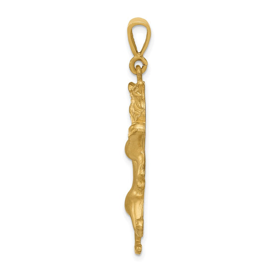 Gold Diamond-cut Zodiac Pendant