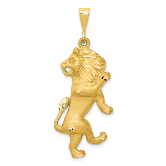Gold Diamond-cut Zodiac Pendant