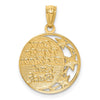 14K and White Rhodium LOVE YOU TO THE MOON AND BACK Pendant