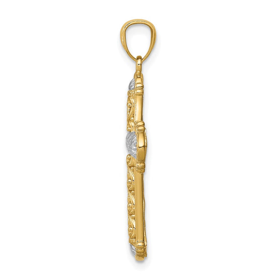 Gold Filigree Cross Pendant