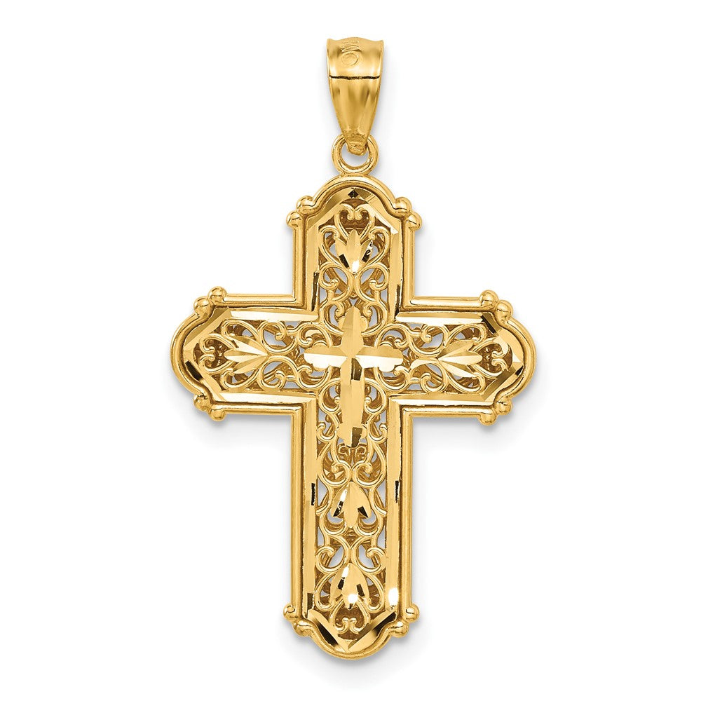 Gold Filigree Cross Pendant
