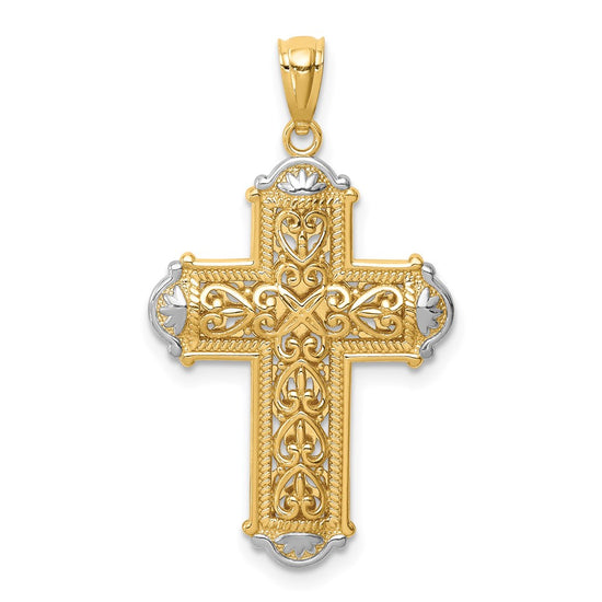 Gold Filigree Cross Pendant
