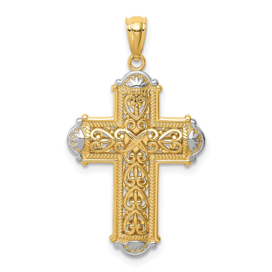 Gold Filigree Cross Pendant