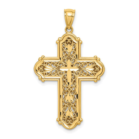 Gold Filigree Cross Pendant