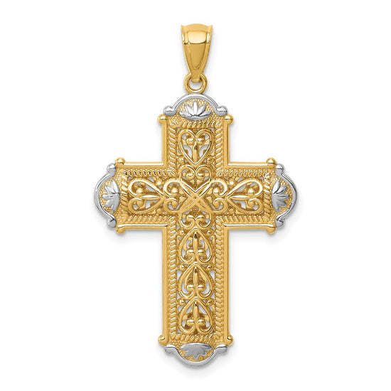 Gold Filigree Cross Pendant