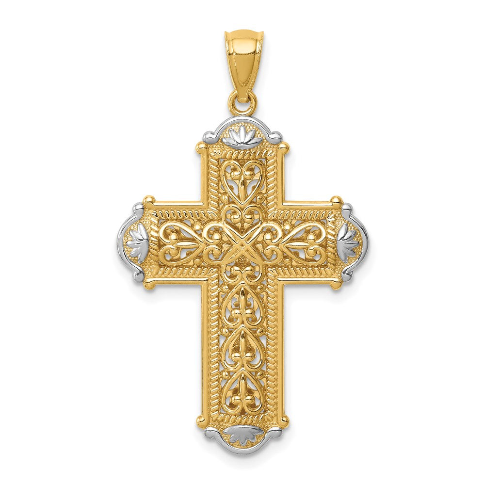 Gold Filigree Cross Pendant