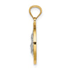 14K and White Rhodium with Greek Key Edge Jesus Medal