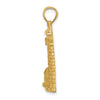 14K Brushed Diamond-cut Corolla NC Lighthouse Pendant