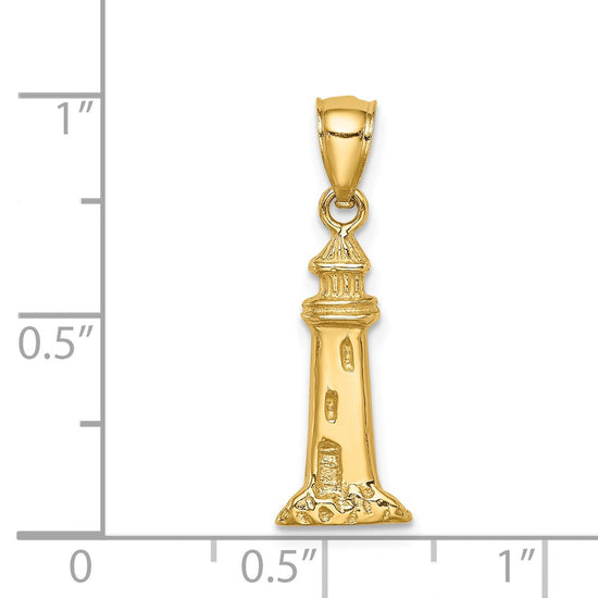 14K Lighthouse Pendant