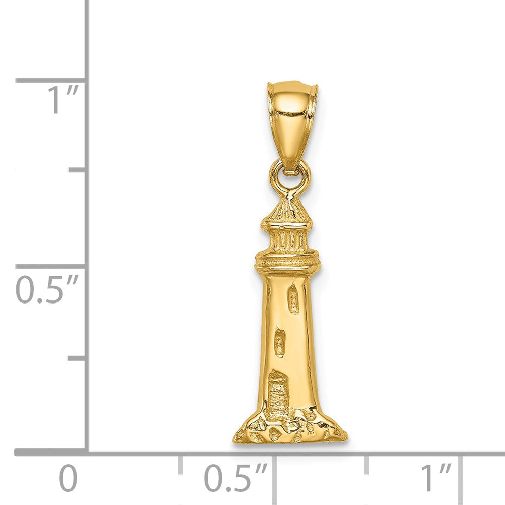 14K Lighthouse Pendant
