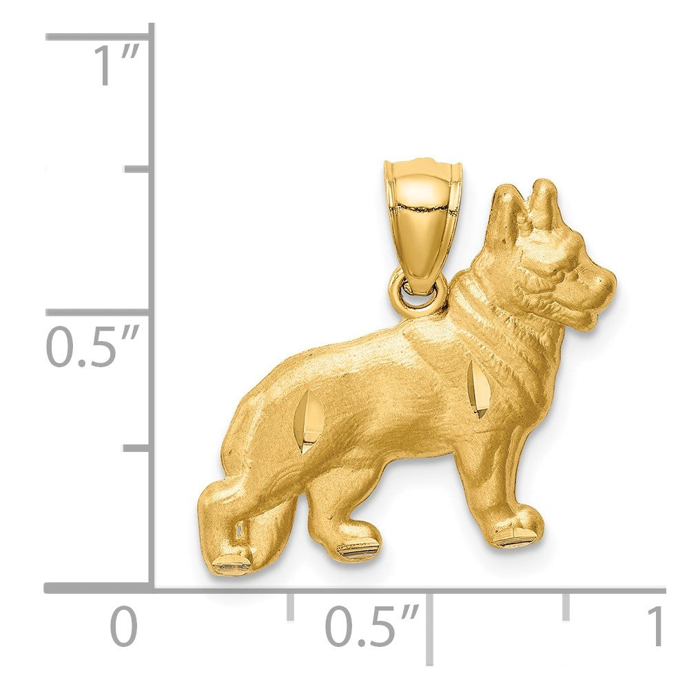 Gold Polished Dog Pendants