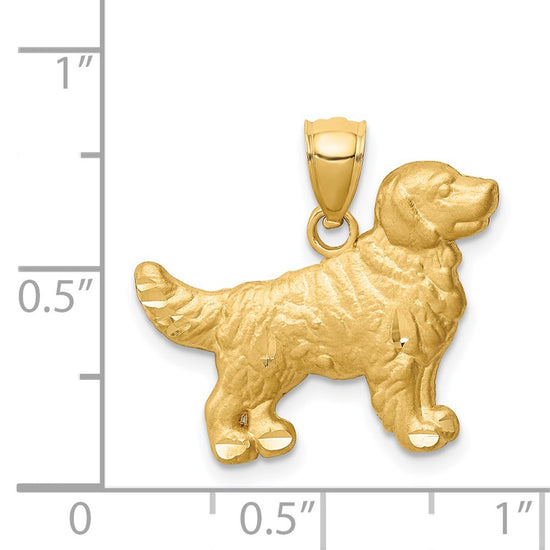 Gold Polished Dog Pendants