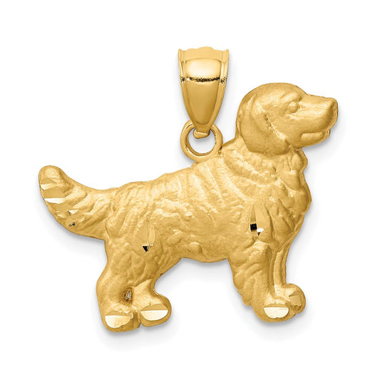 Gold Polished Dog Pendants