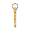 14K Satin Diamond-cut Labrador Retriever Dog Pendant