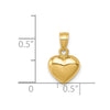 14K Polished Concave Back Heart Pendant