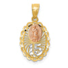 14K Two-tone with White Rhodium Our Lady of Guadalupe 15 Pendant
