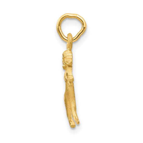Gold Diamond-cut Zodiac Charm