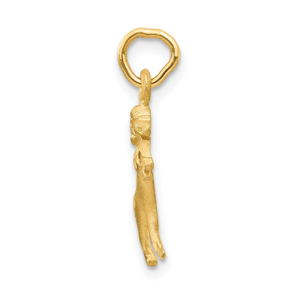 Gold Diamond-cut Zodiac Charm