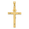 14K Two-tone INRI Crucifix Pendant