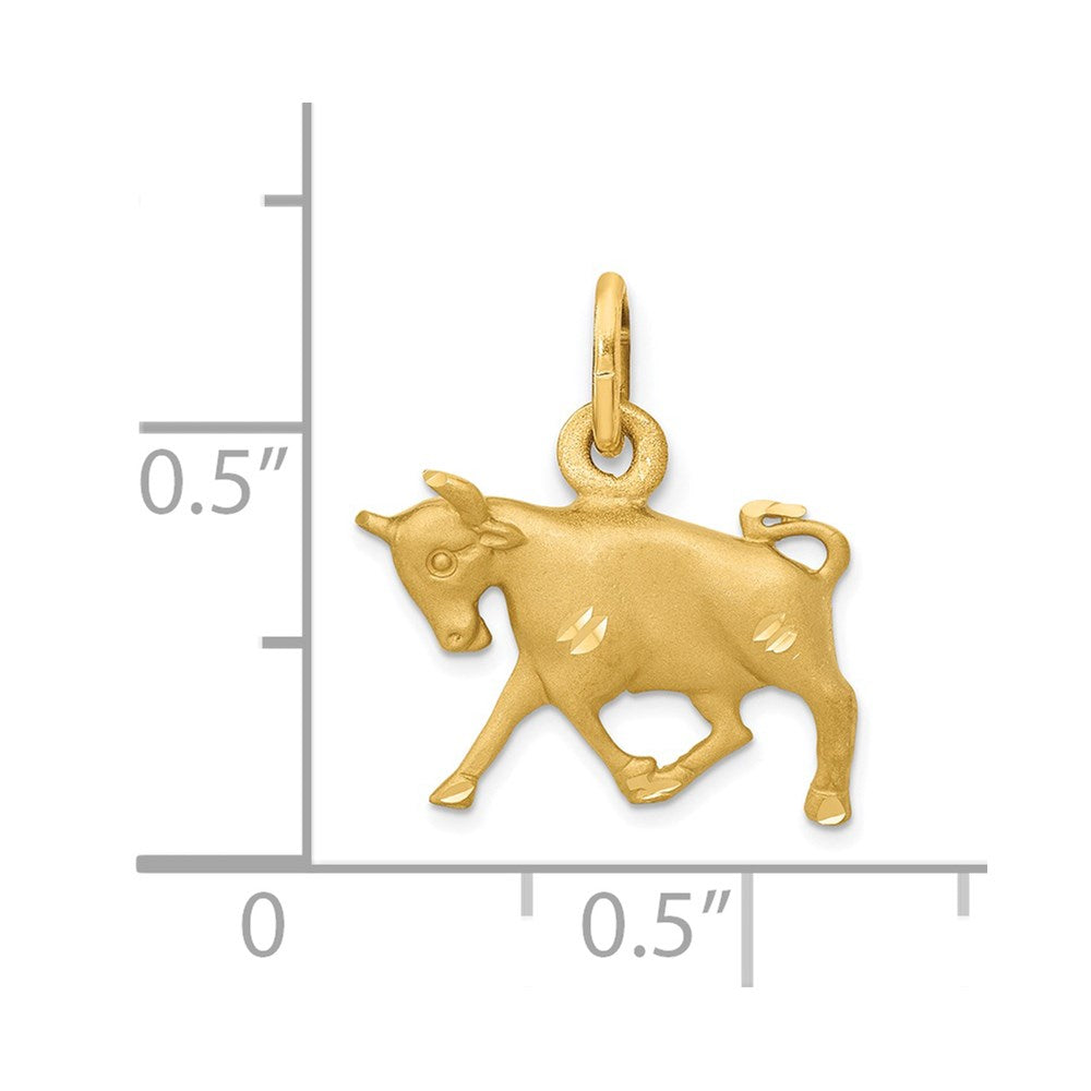 Gold Diamond-cut Zodiac Charm