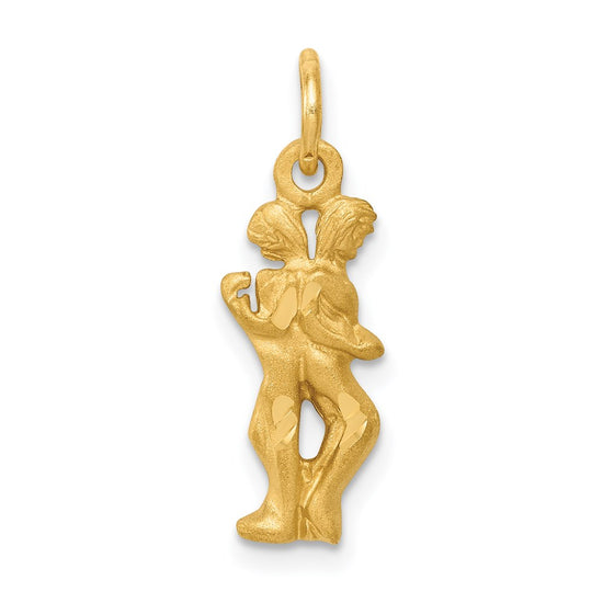 Gold Diamond-cut Zodiac Charm