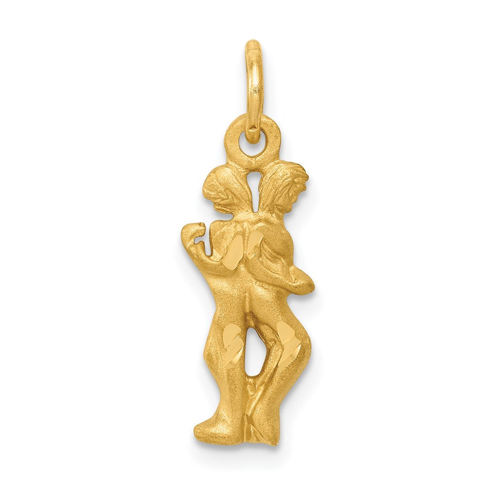 Gold Diamond-cut Zodiac Charm