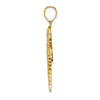 14K and White Rhodium Diamond-cut Dragonfly Pendant