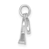 Gold 3D Wedding Ring with CZ Charm