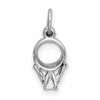 Gold 3D Wedding Ring with CZ Charm