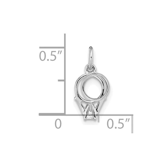 Gold 3D Wedding Ring with CZ Charm