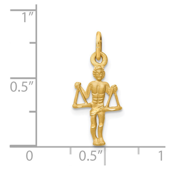 Gold Diamond-cut Zodiac Charm
