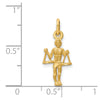 Gold Diamond-cut Zodiac Charm