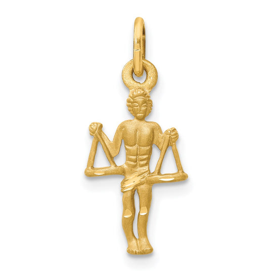 Gold Diamond-cut Zodiac Charm