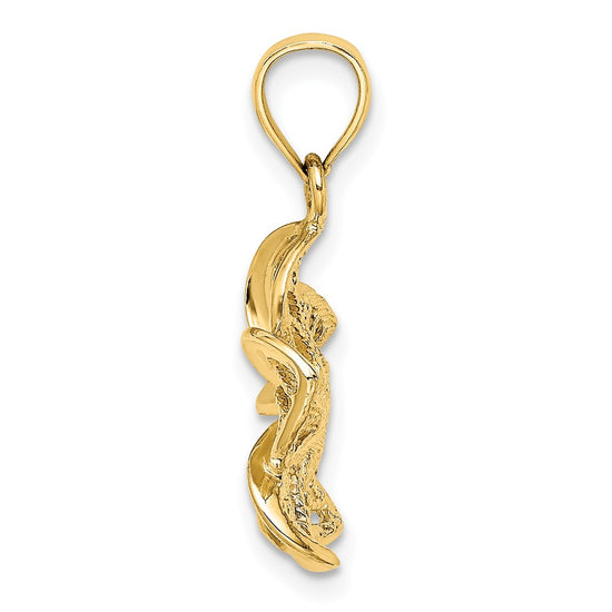 Gold Polished Flower Pendants