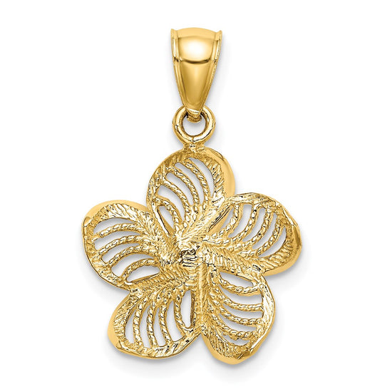 Gold Polished Flower Pendants