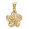 Gold Polished Flower Pendants