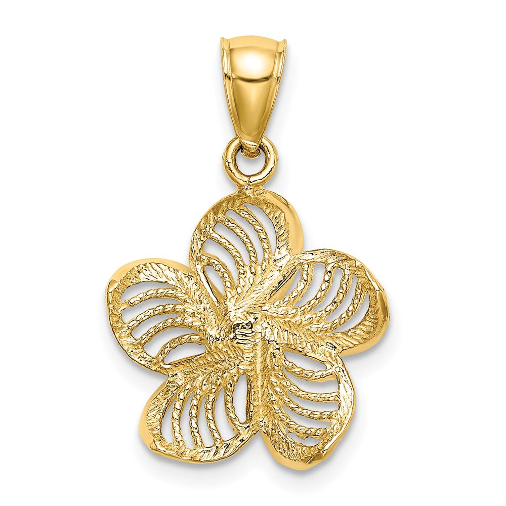 Gold Polished Flower Pendants
