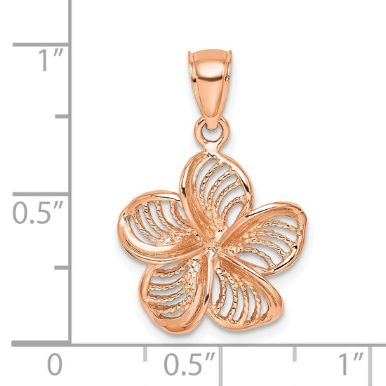 Gold Polished Flower Pendants